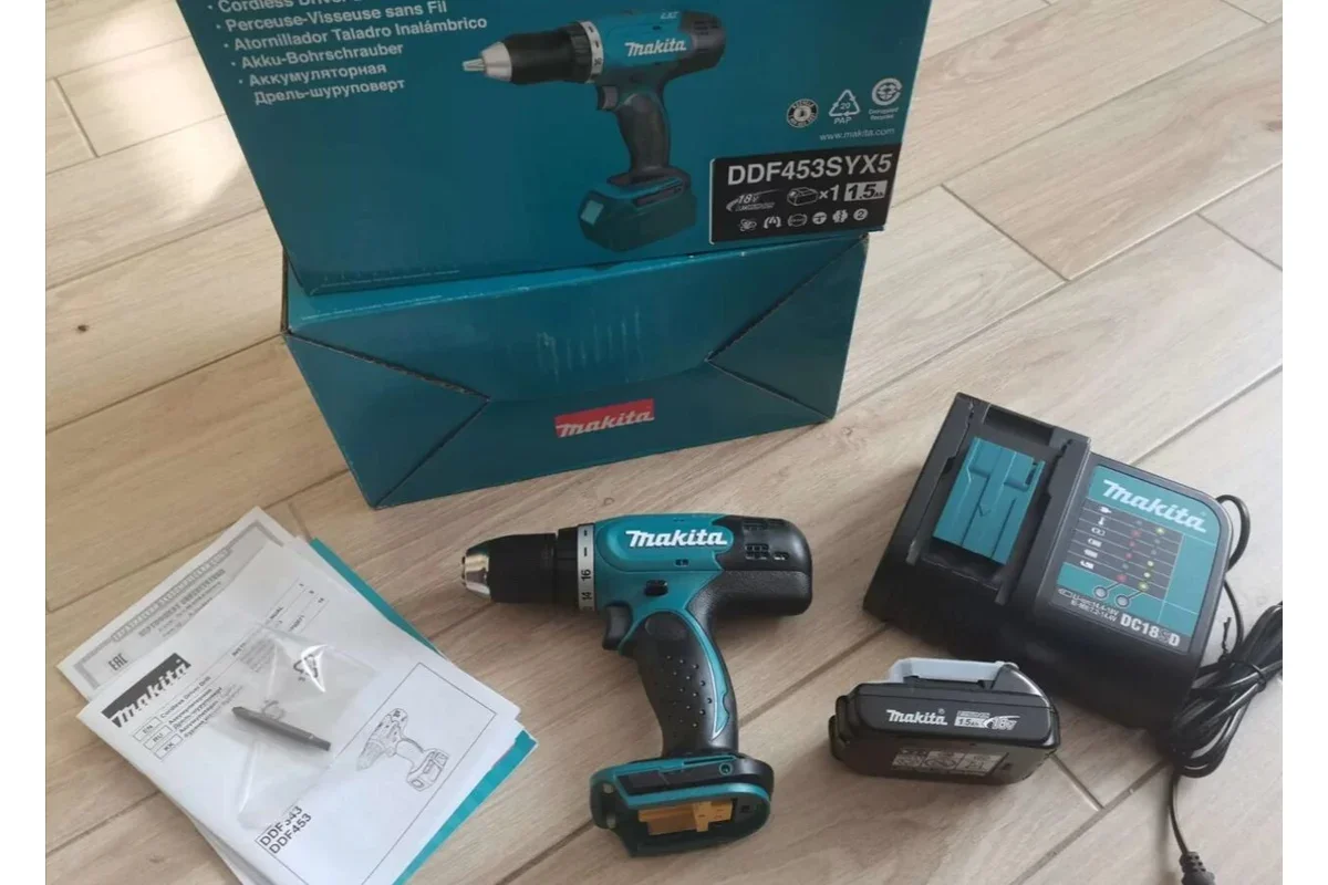Дрель-шуруповерт Makita DDF453SYX5 аккум. патрон:быстрозажимной