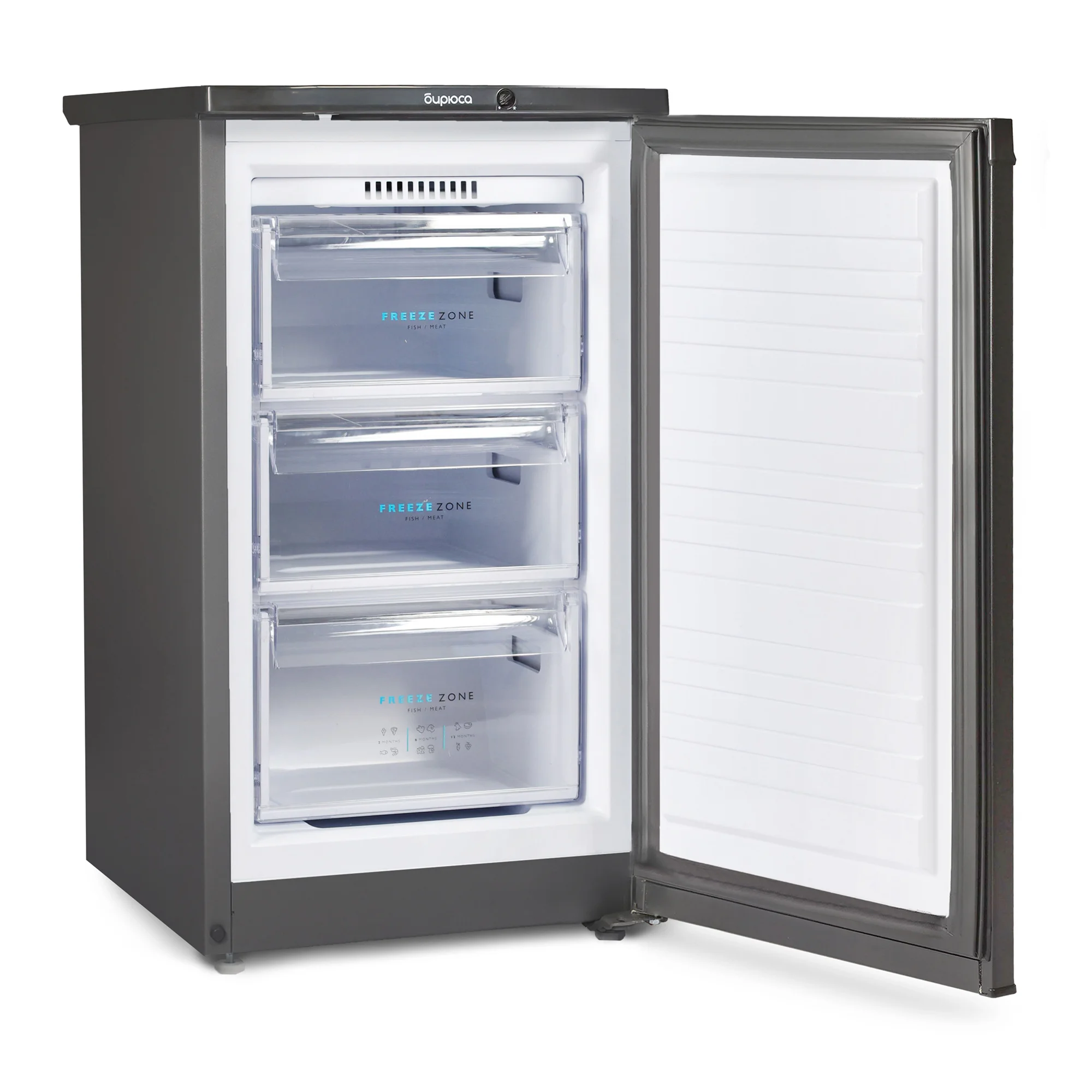 Морозильная камера Бирюса B412 черный, 80л, 3 ящика