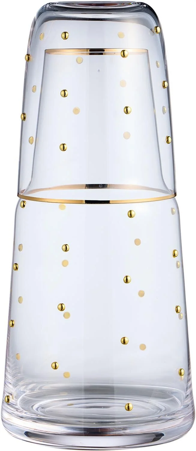ГРАФИН С КРЫШКОЙ-СТАКАНОМ "GOLDY" 890/330 МЛ