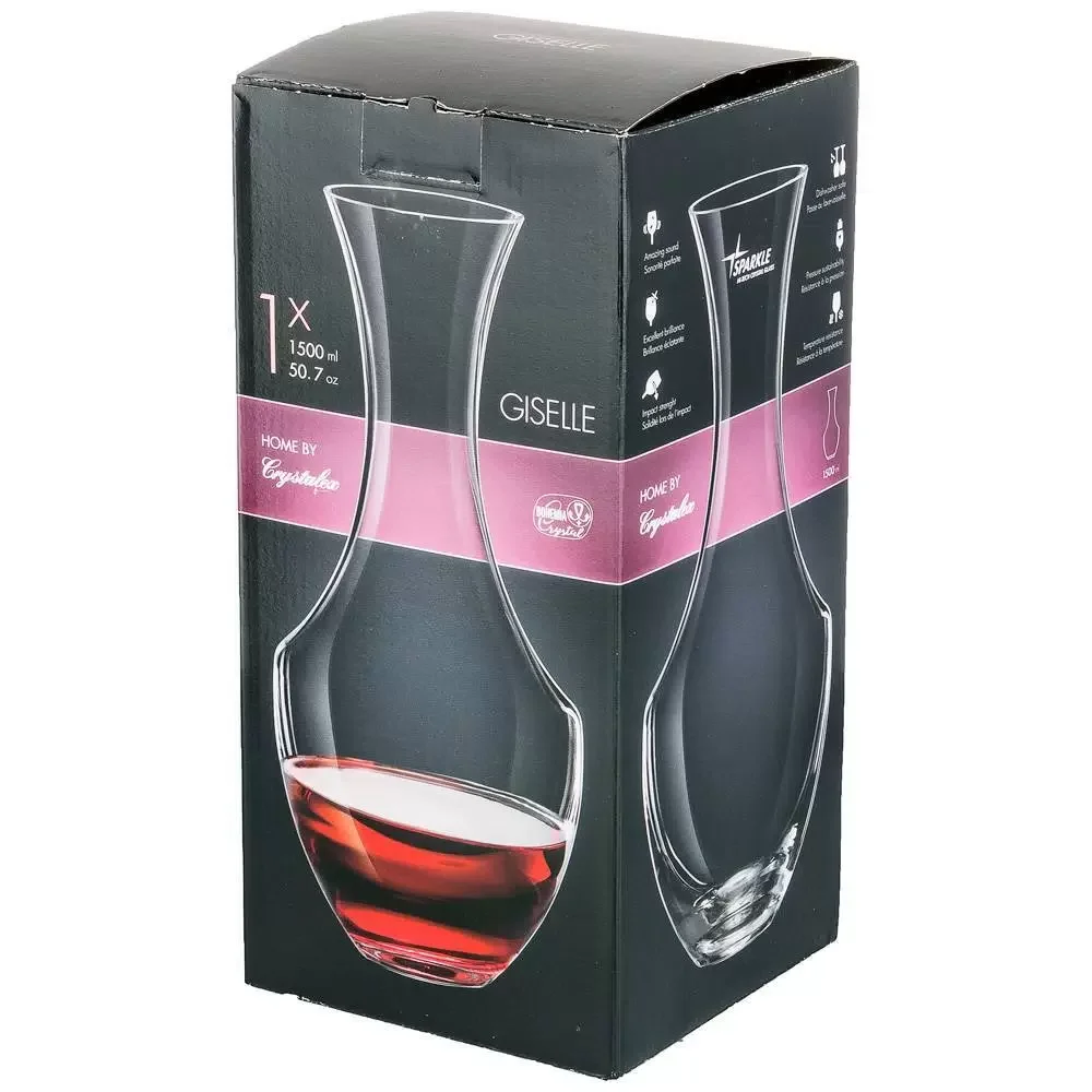 ДЕКАНТЕР ДЛЯ ВИНА 1500ML "TULIPA" ВЫСОТА 27,5 СМ. (КОР=6ШТ.)