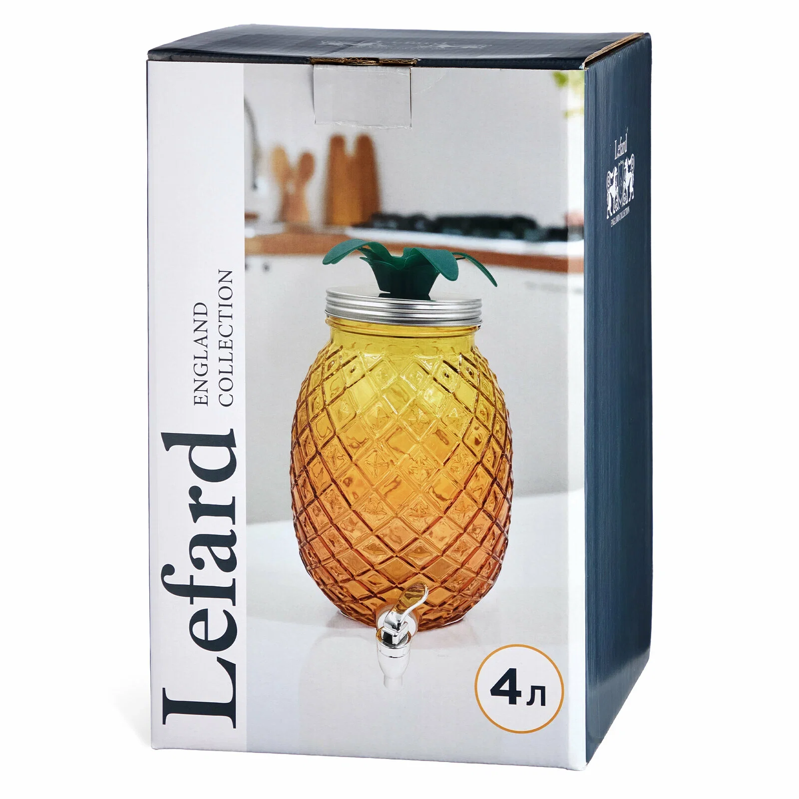 ДИСПЕНСЕР ДЛЯ НАПИТКОВ "PINEAPPLE", 18*25,5 СМ, 4 Л