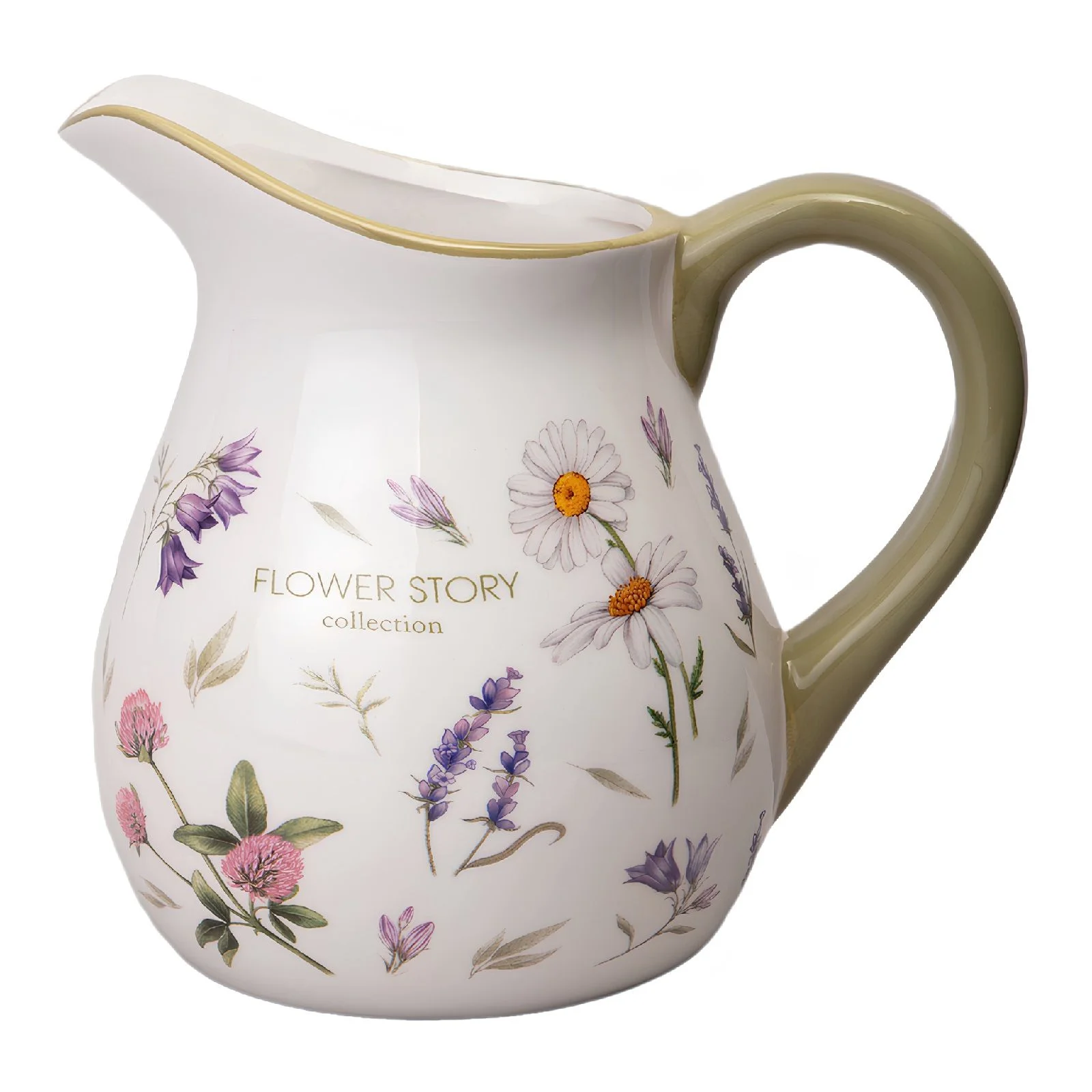 КУВШИН AGNESS "FLOWER STORY" 18*13*16,5 СМ 1150 МЛ (КОР=16ШТ.)