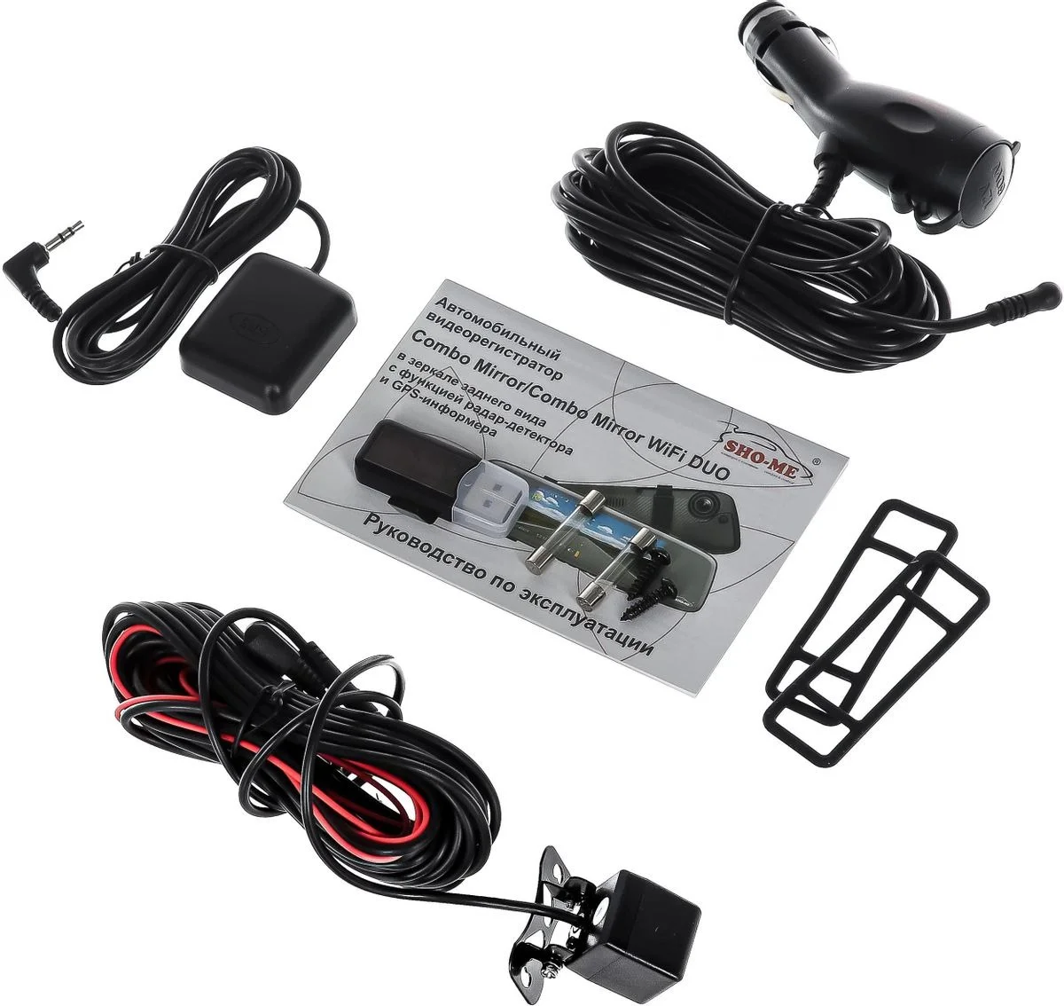 Видеорегистратор с радар-детектором Sho-Me Combo Mirror WiFi Duo GPS ГЛОНАСС черный