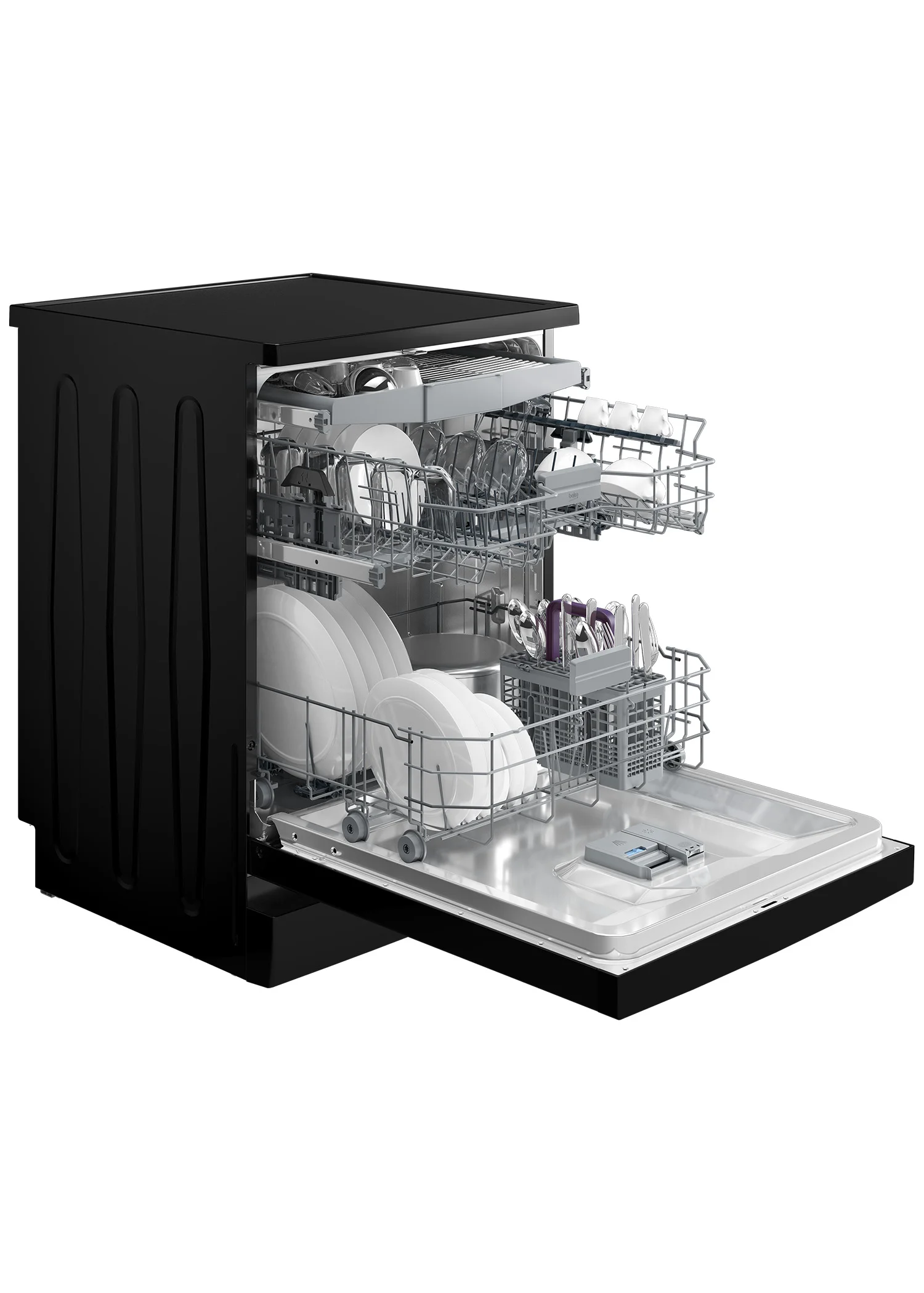 Посудомоечная машина Beko BDFN25521B, чёрный, 59.8 см, 15 компл., сушка конденсационная, 44 дБ, класс A