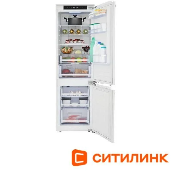 Встраиваемый двухкамерный холодильник Zugel ZRI1760FNF