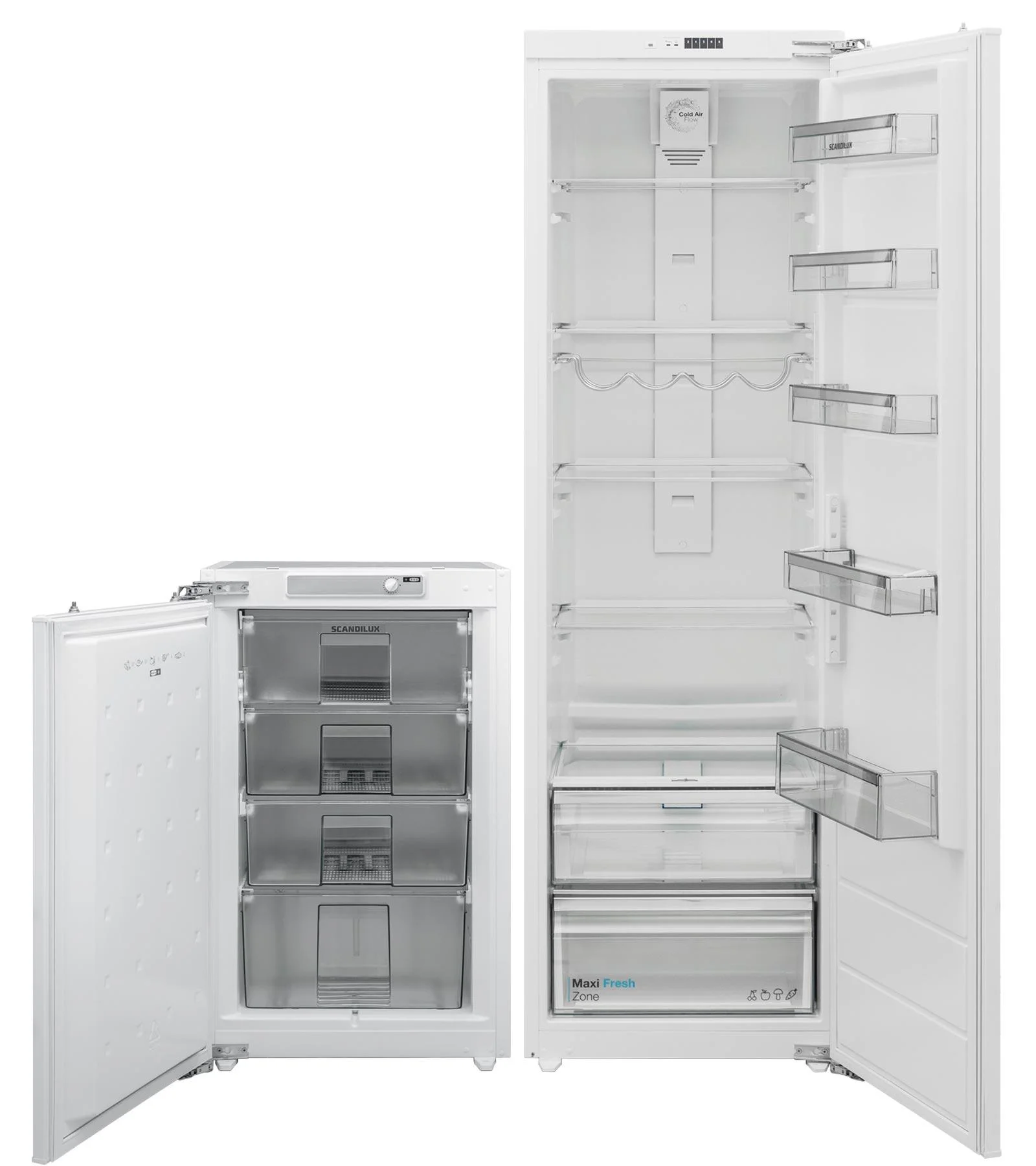 Встраиваемый холодильник Side-by-Side Scandilux SBSBI109EZ (RBI524EZ+FBI109)