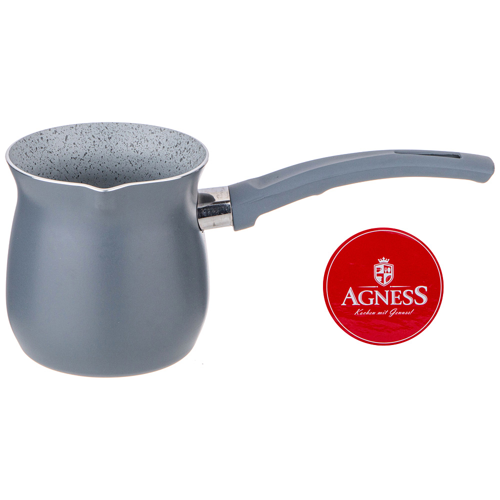 ARTI-M ТУРКА AGNESS   "BLACK MARBLE" С АНТИПР.МРАМОР. ПОКР. И РУЧКОЙ SOFT TOUCH 450 МЛ БЕЗ УПАК