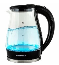 Эл,чайник SUPRA KES-1855G Черный (1500 Вт, 1,8 л, стекло)