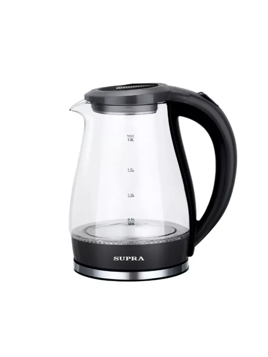 Эл,чайник SUPRA KES-1855G Черный (1500 Вт, 1,8 л, стекло)