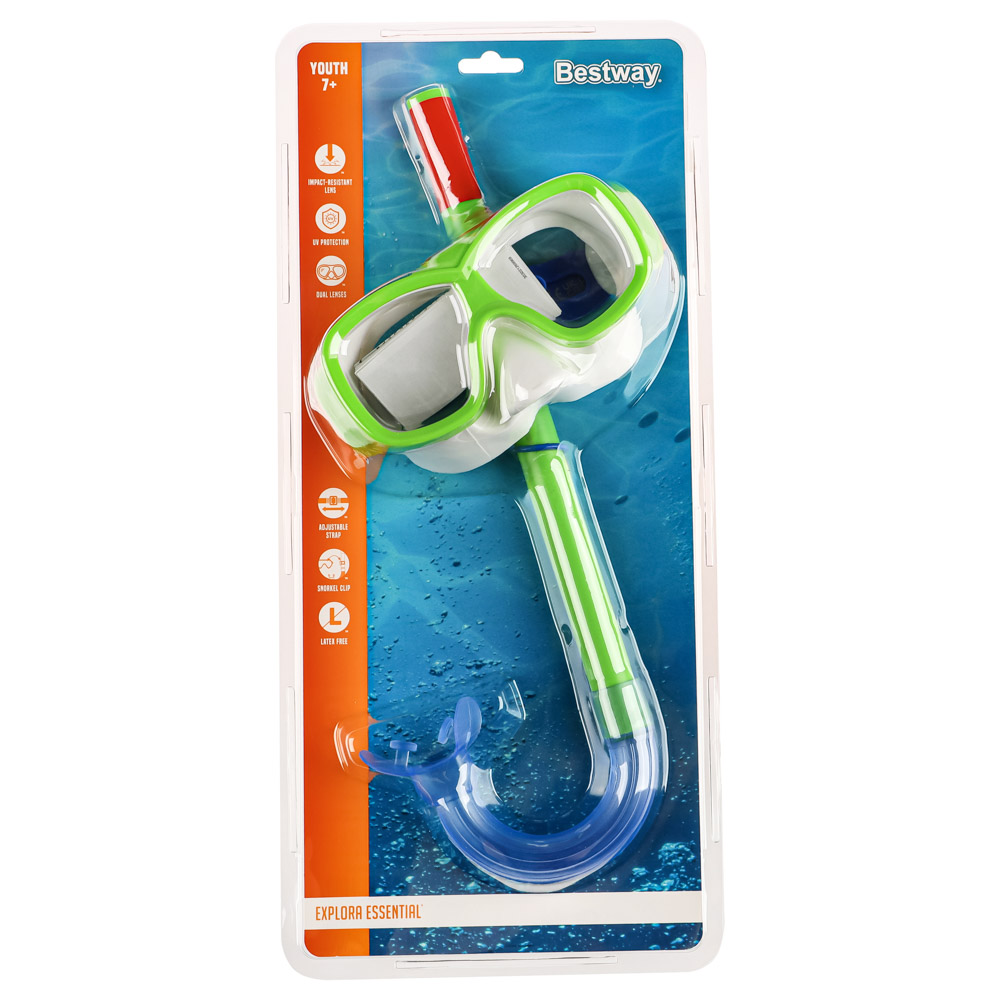 VETTA BESTWAY Набор для подводного плавания Essential Freestyle Snorkel, маска, трубка, от 7 лет, 24