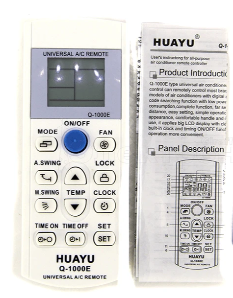 Пульт ДУ для Кондиционеров универс Q-1000E (Q1000) 1000 в 1