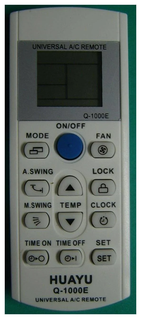 Пульт ДУ для Кондиционеров универс Q-1000E (Q1000) 1000 в 1