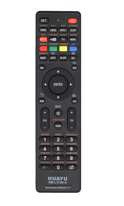 Пульт универсальный Huayu RM-L1130+X для  LCD LED TV( кнопки YuoTube , NETFLIX )
