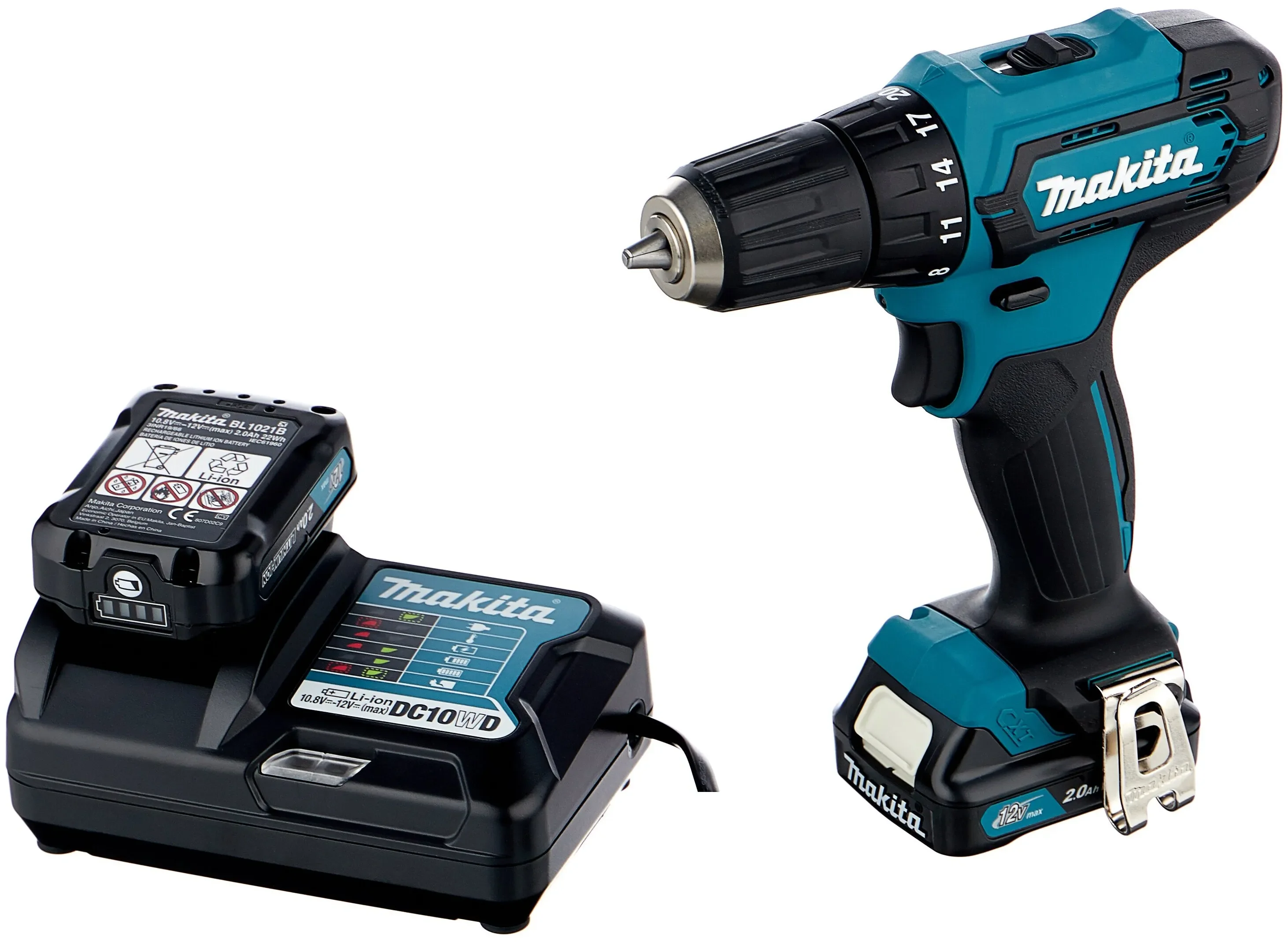Дрель-шуруповерт Makita DF333DWAE аккум. патрон:быстрозажимной (кейс в комплекте)