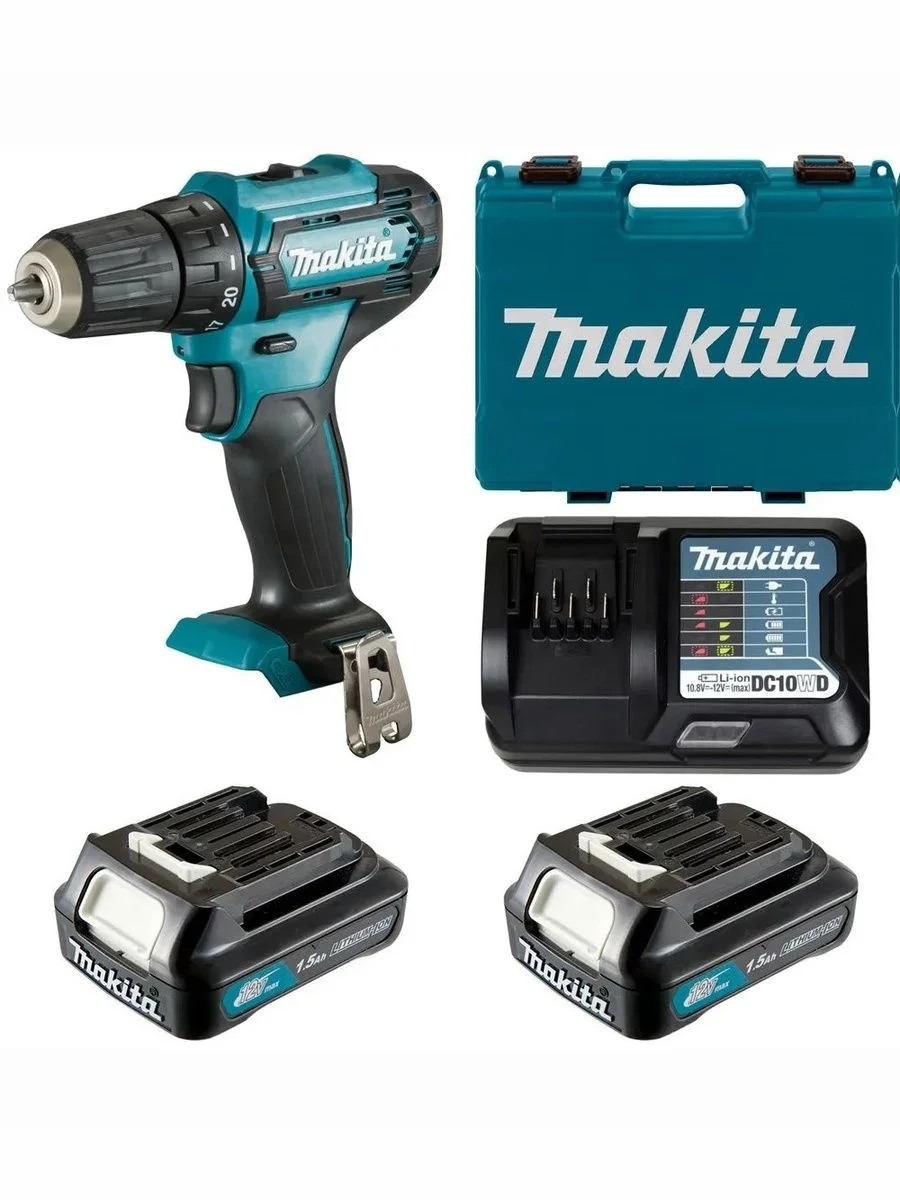 Дрель-шуруповерт Makita DF333DWYE аккум. патрон:быстрозажимной (кейс в комплекте)