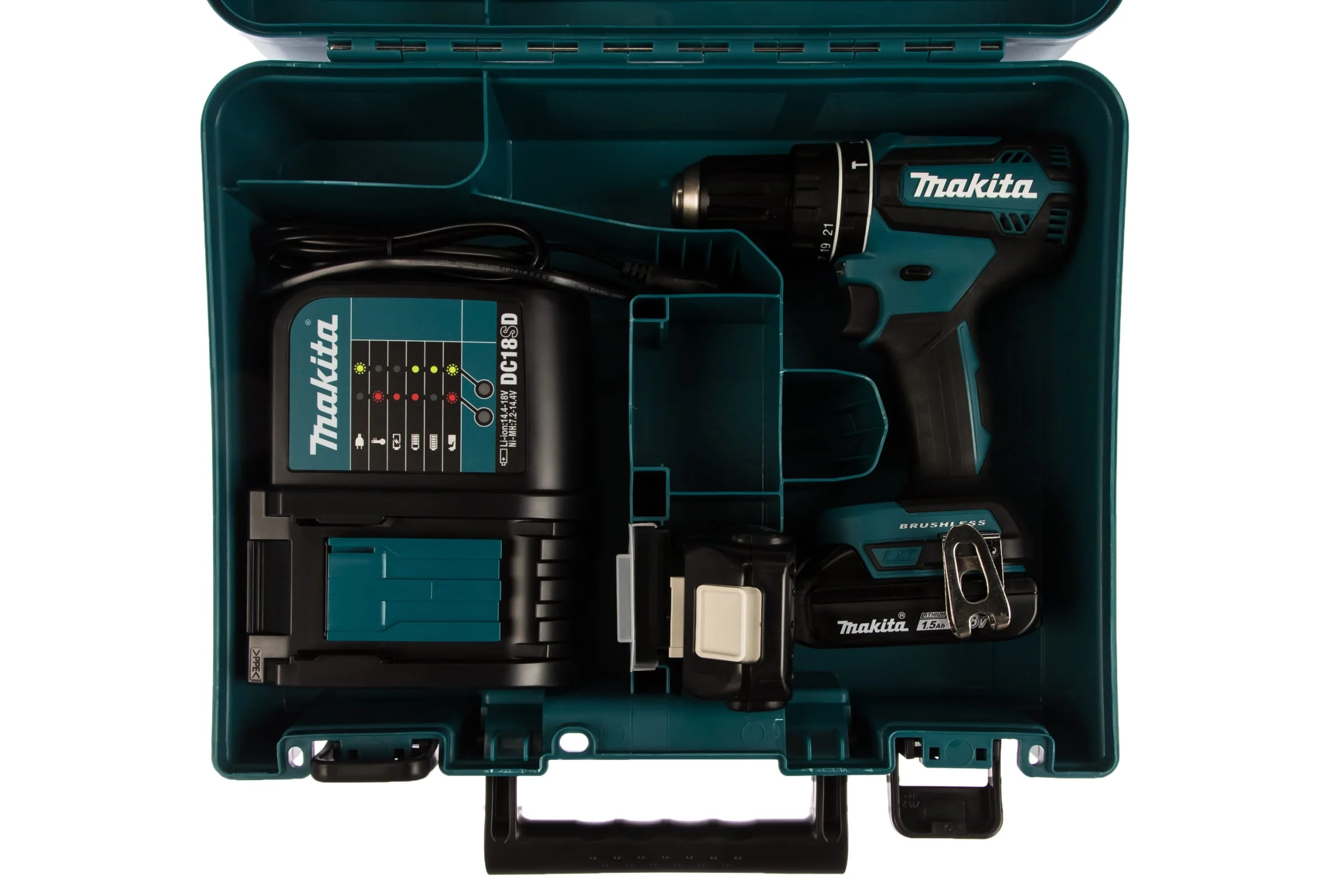 Дрель-шуруповерт Makita DHP485SYE аккум. патрон:быстрозажимной (кейс в комплекте)