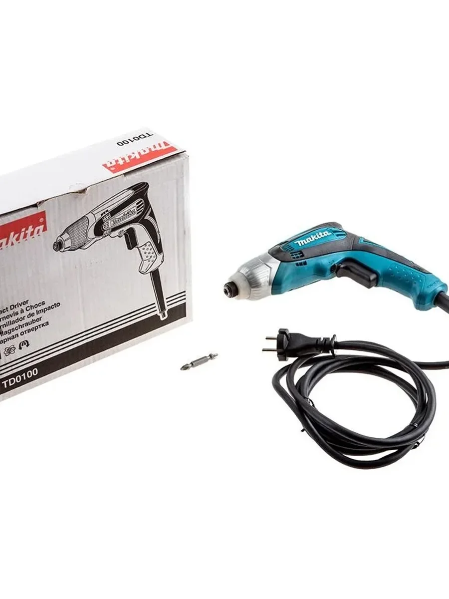 Дрель-шуруповерт Makita TD0100 230Вт патрон:шестигр.1/4"