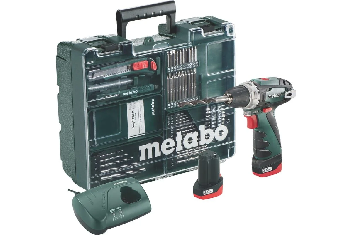 Дрель-шуруповерт Metabo PowerMaxx SB Basic аккум. патрон:быстрозажимной (кейс в комплекте) (600385710)