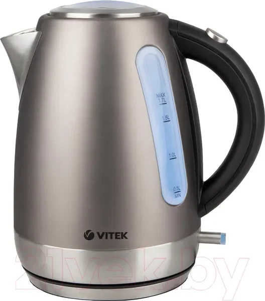 Эл,чайник Vitek VT-7025 ST (2150Вт., 1,7л., диск, нерж., подсветка)