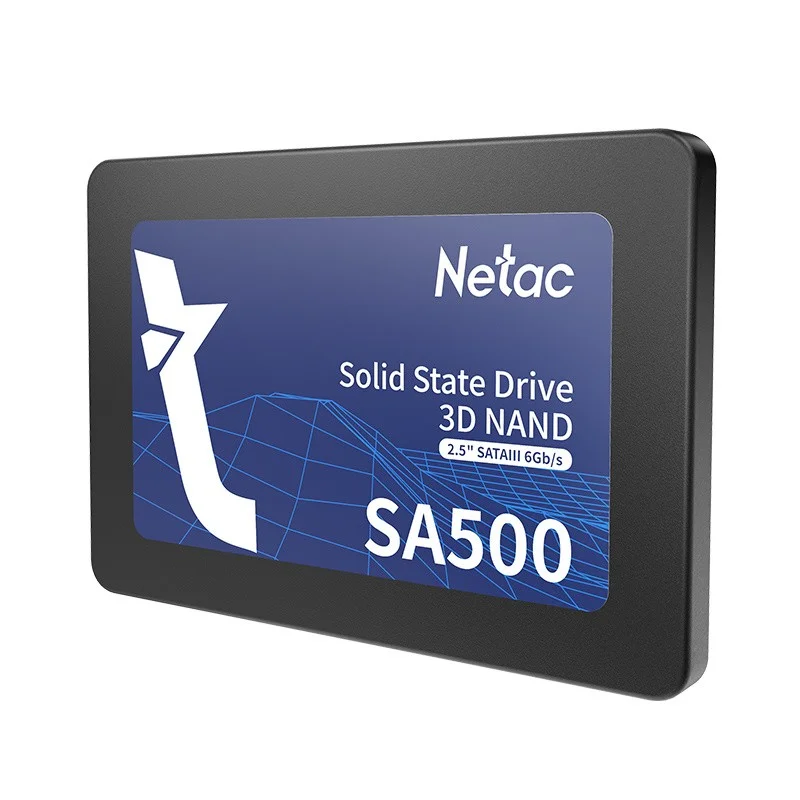 Твердотельный диск 480GB Netac SA500, 2.5", SATA III, [R/W - 520/450 MB/s] 3D-NAND