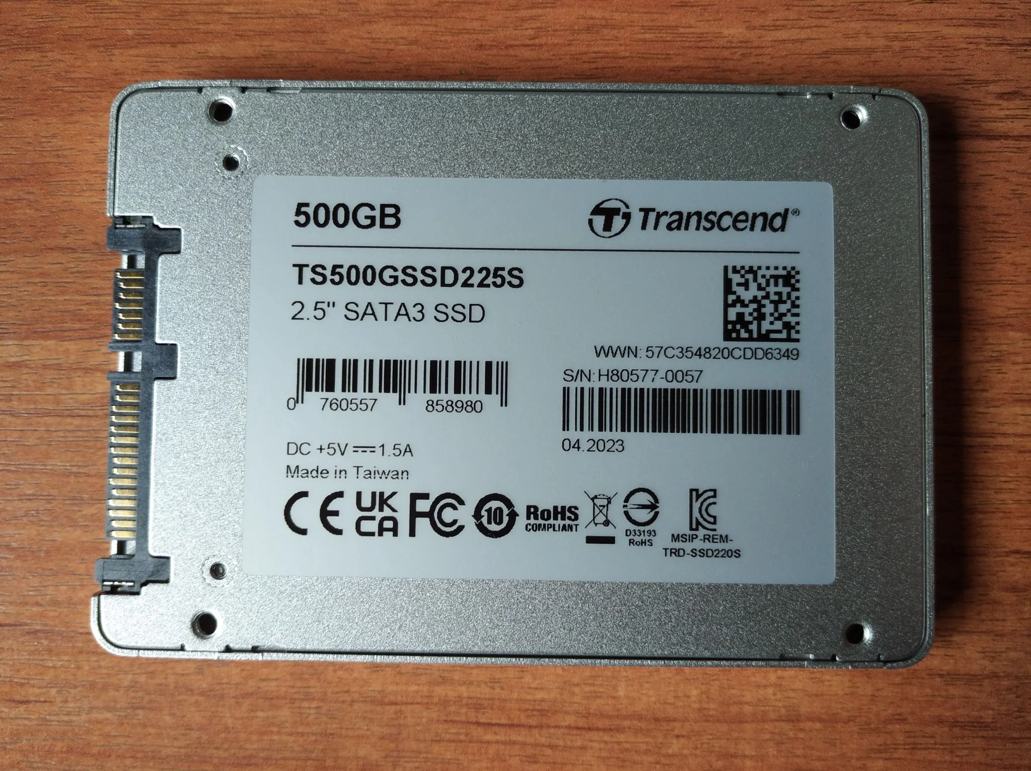 Твердотельный диск 500GB Transcend, 225S, SATA III [R/W - 480/530 MB/s]