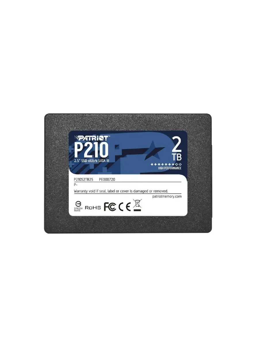 Твердотельный диск 512GB Patriot P210, 2.5", SATA III, [R/W - 520/430 MB/s]
