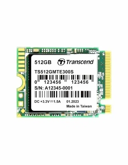 Твердотельный диск 512GB Transcend MTE300S, 3D TLC NAND, M.2 2230 ,PCI-E 4x [ R/W - 2000/1100 MB/s]