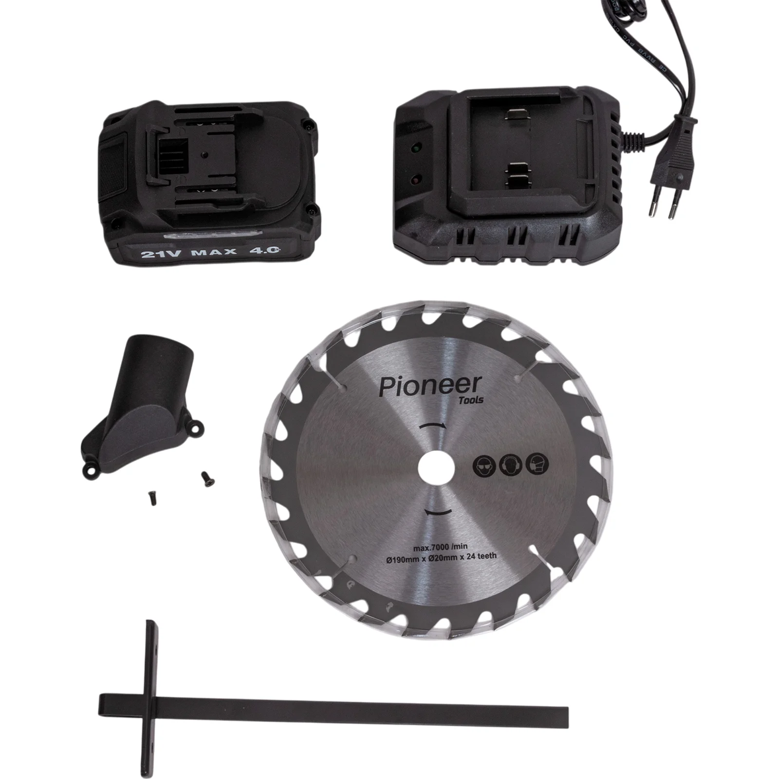 Пила дисковая аккумуляторная Pioneer BCIS-E20V40BL-190-01, диск D 190мм. акб 4000мАч.  об/мин.5200