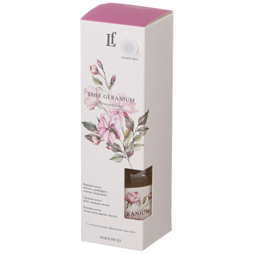ДИФФУЗОР АРОМАТИЧЕСКИЙ "ROSE GERANIUM" 100 МЛ