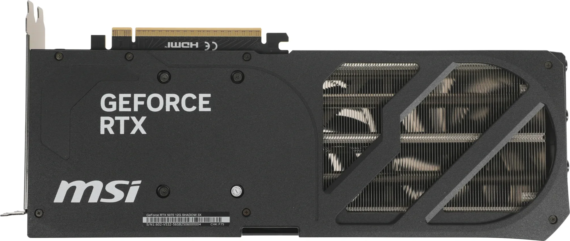 Видеокарта RTX5070Ti 16GB MSI SHADOW 3X OC (RTX 5070 Ti 16G SHADOW 3X OC)