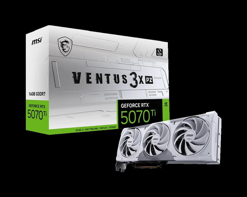 Видеокарта RTX5070Ti 16GB MSI VENTUS 3X OC (RTX 5070 Ti 16G VENTUS 3X OC)