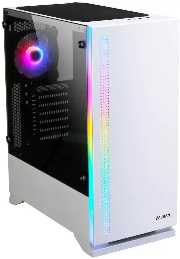 Корпус Zalman S5 White (2xUSB + USB 3.0, 2xAudio, 2x120мм FAN, прозрачная стенка- закаленное стекло, ATX, без БП)