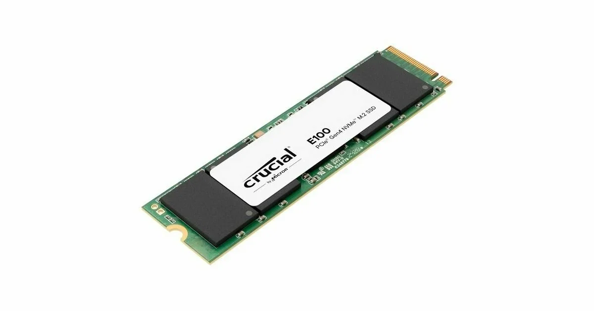 Твердотельный диск 1TB Crucial E100 M.2, M.2 2280, PCI-E 4x4 [R/W - 5000/4500 MB/s]