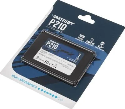 Твердотельный диск 1TB Patriot P210, 2.5", SATA III, [R/W - 520/430 MB/s]