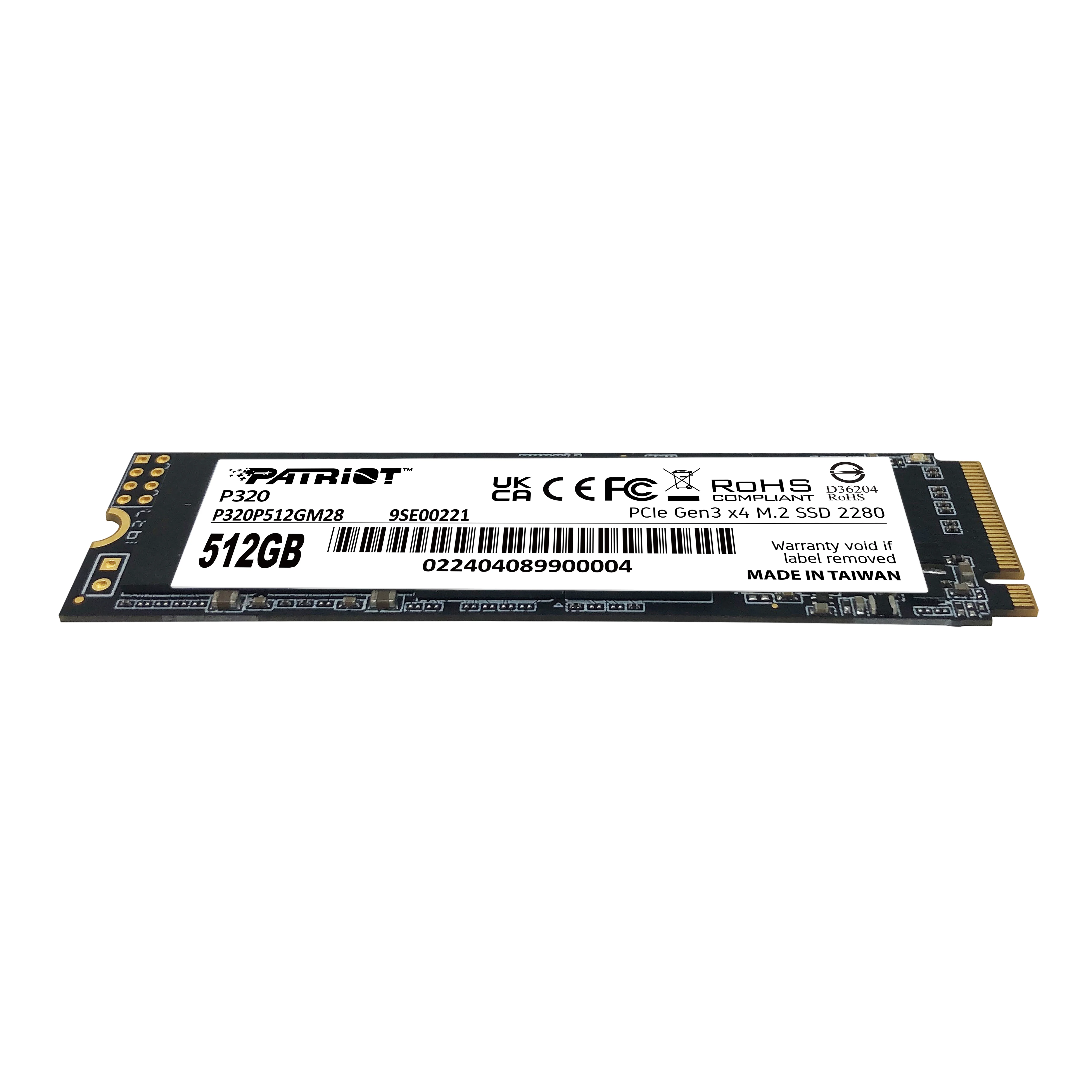 Твердотельный диск 1TB Patriot P320, M.2 2280, PCI-E 3x4, [R/W -3000/2200 MB/s]