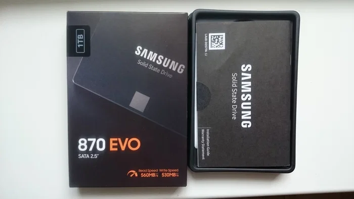 Твердотельный диск 1TB Samsung 870 EVO, V-NAND, 2.5", SATA III, [R/W - 560/530 MB/s]