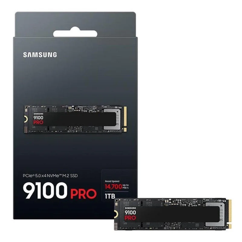 Твердотельный диск 1TB Samsung 9100 PRO, M.2, PCI-E 5.0 x4, TLC 3D NAND [R/W - 14800/13400 MB/s]
