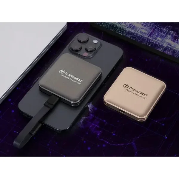 Твердотельный диск 1TB Transcend ESD420 USB 3.2 Gen 2.2 Type-C [R/W - 2000/2000 MB/s]  Iron Gray MagSafe