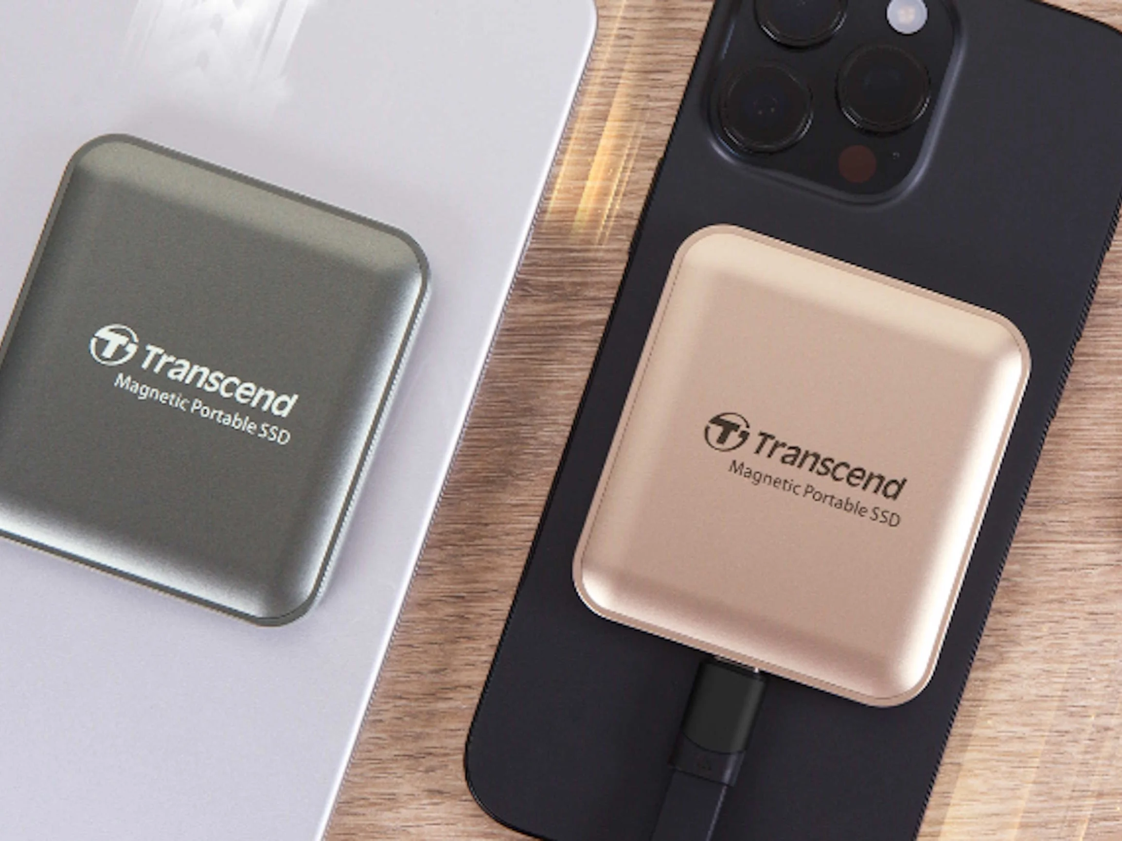 Твердотельный диск 1TB Transcend ESD420 USB 3.2 Gen 2.2 Type-C [R/W - 2000/2000 MB/s]  Iron Gray MagSafe