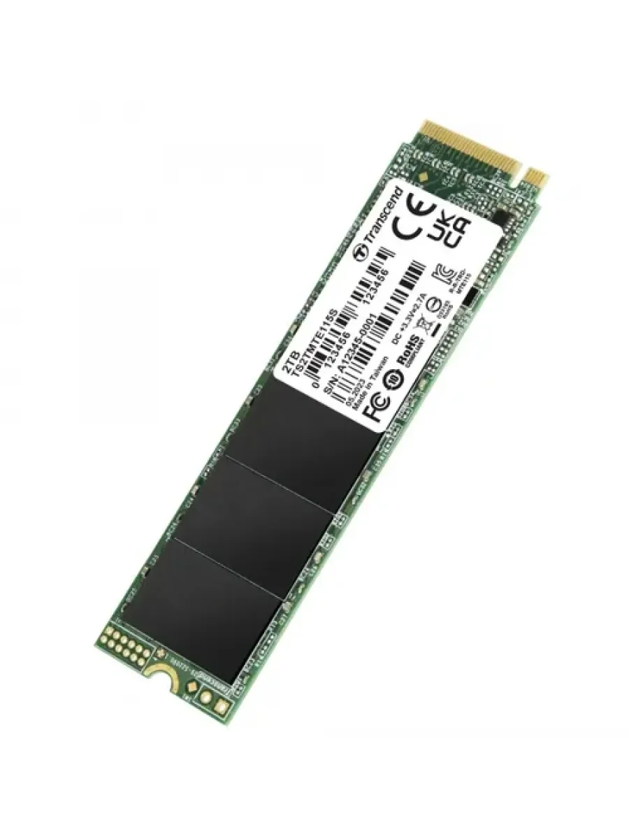 Твердотельный диск 1TB Transcend MTE115S, 3D TLC NAND, M.2 2280,PCIe Gen3x4, [ R/W - 3200/2000 MB/s]