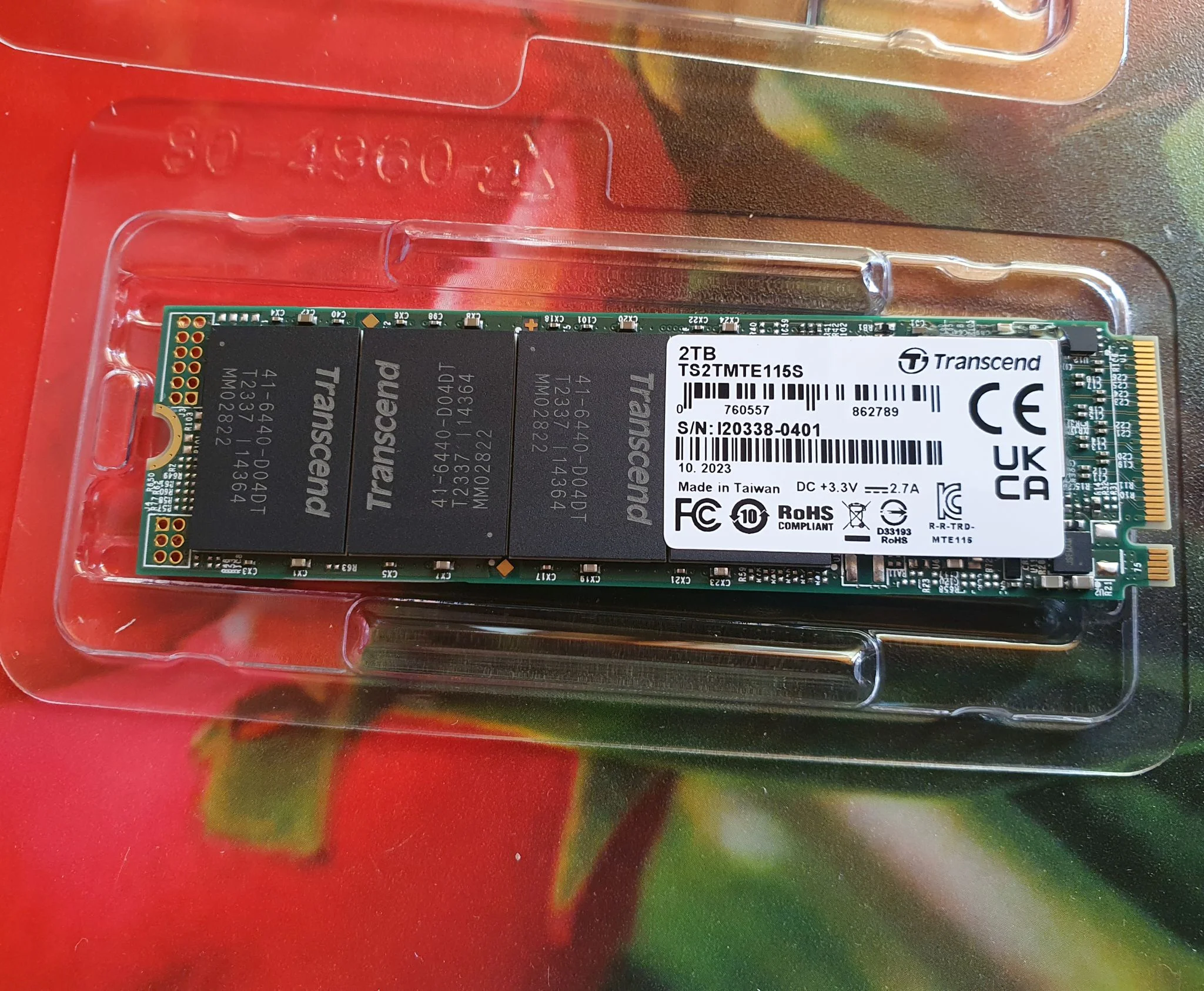 Твердотельный диск 1TB Transcend MTE115S, 3D TLC NAND, M.2 2280,PCIe Gen3x4, [ R/W - 3200/2000 MB/s]