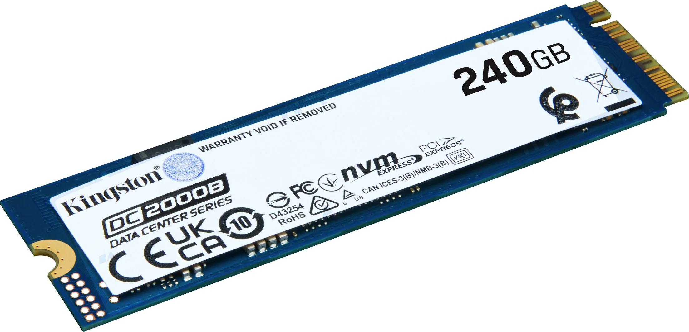 Твердотельный диск 960GB Kingston DC2000B M.2, NVMe,PCI-E 4.0 x4 [R/W - 7000/1300 MB/s] 700 TBW with Heatsink