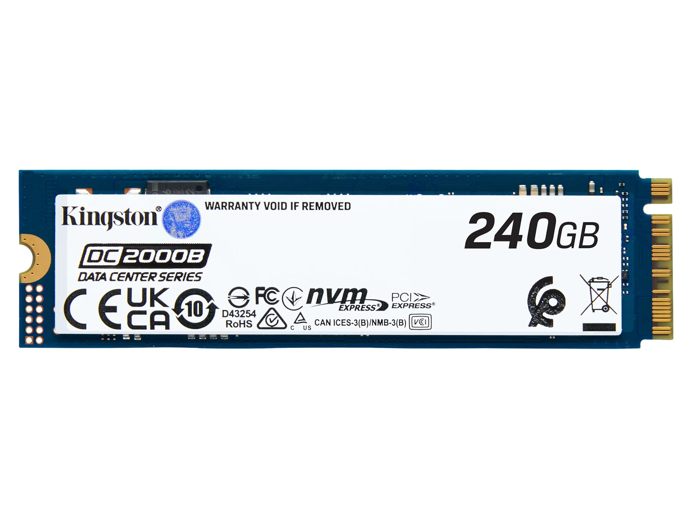 Твердотельный диск 960GB Kingston DC2000B M.2, NVMe,PCI-E 4.0 x4 [R/W - 7000/1300 MB/s] 700 TBW with Heatsink