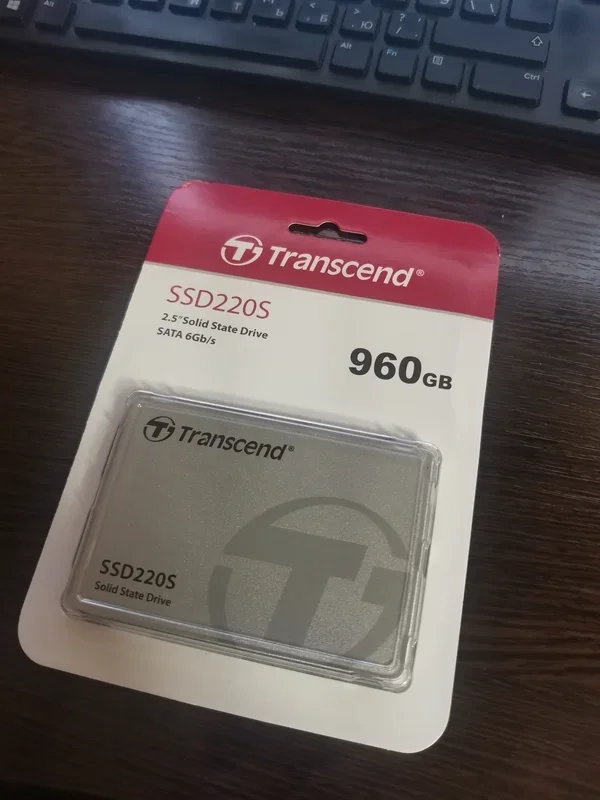 Твердотельный диск 960GB Transcend 220S, 2.5", SATA III [R/W - 450/550 MB/s]