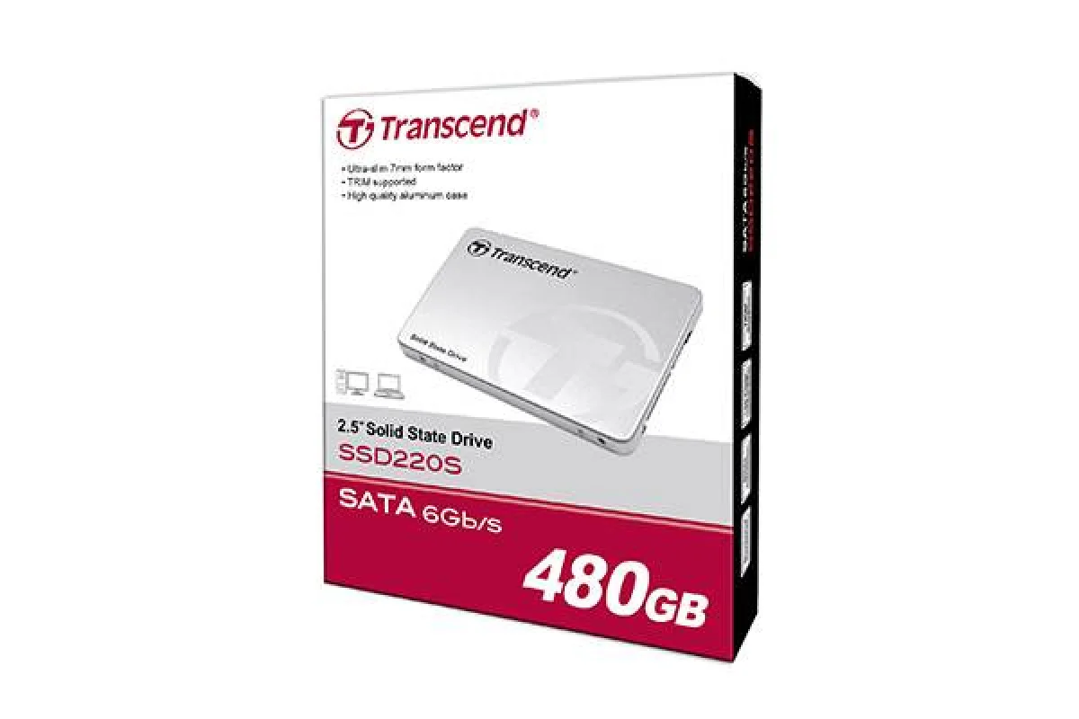 Твердотельный диск 960GB Transcend 220S, 2.5", SATA III [R/W - 450/550 MB/s]