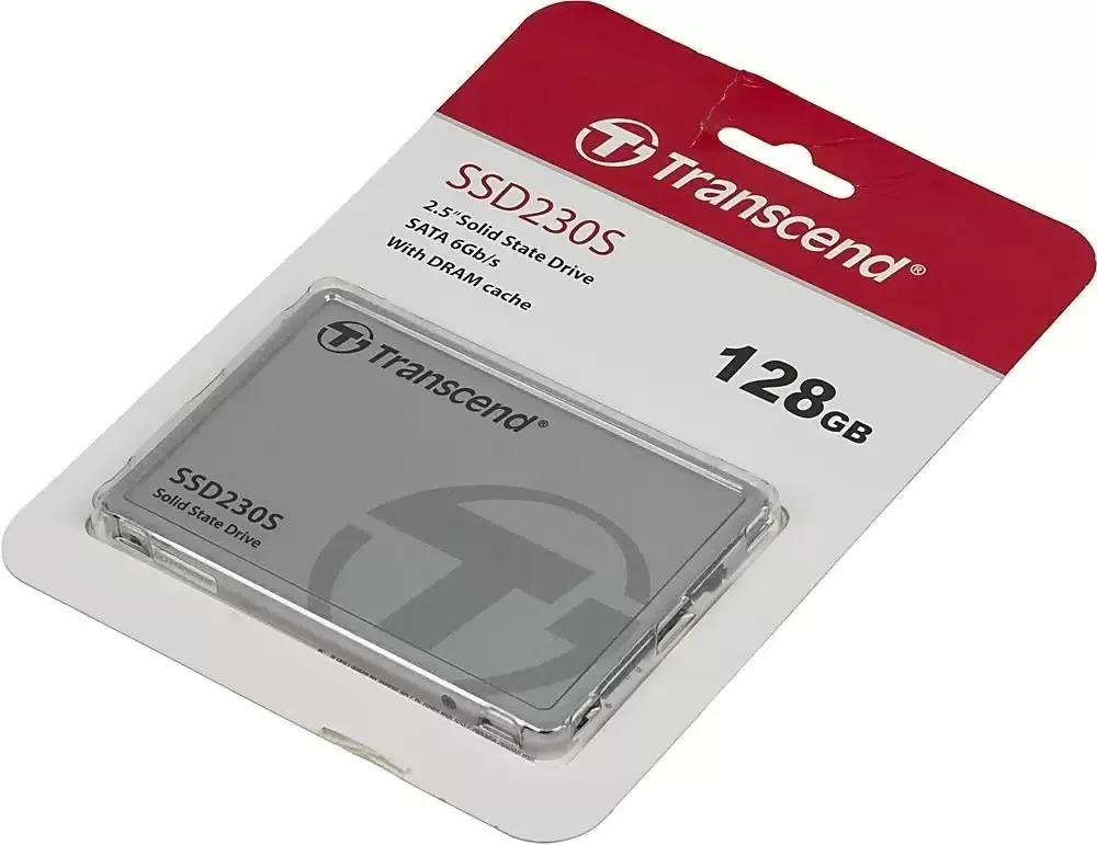 Твердотельный диск 128GB Transcend, 230S, 3D NAND, SATA III [R/W - 560/500 MB/s]