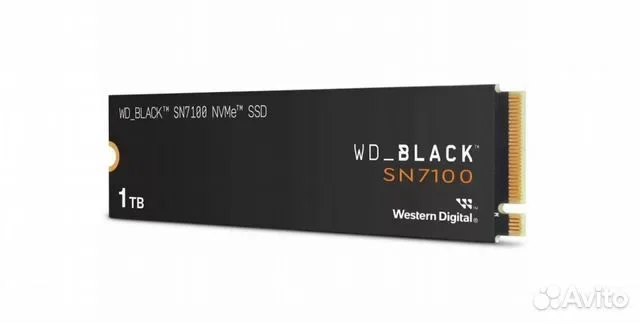 Твердотельный диск 1TB WD Black SN7100 , M.2 2280, PCI-E 4x4, [R/W - 7250/6900 MB/s] 3D-NAND TLC