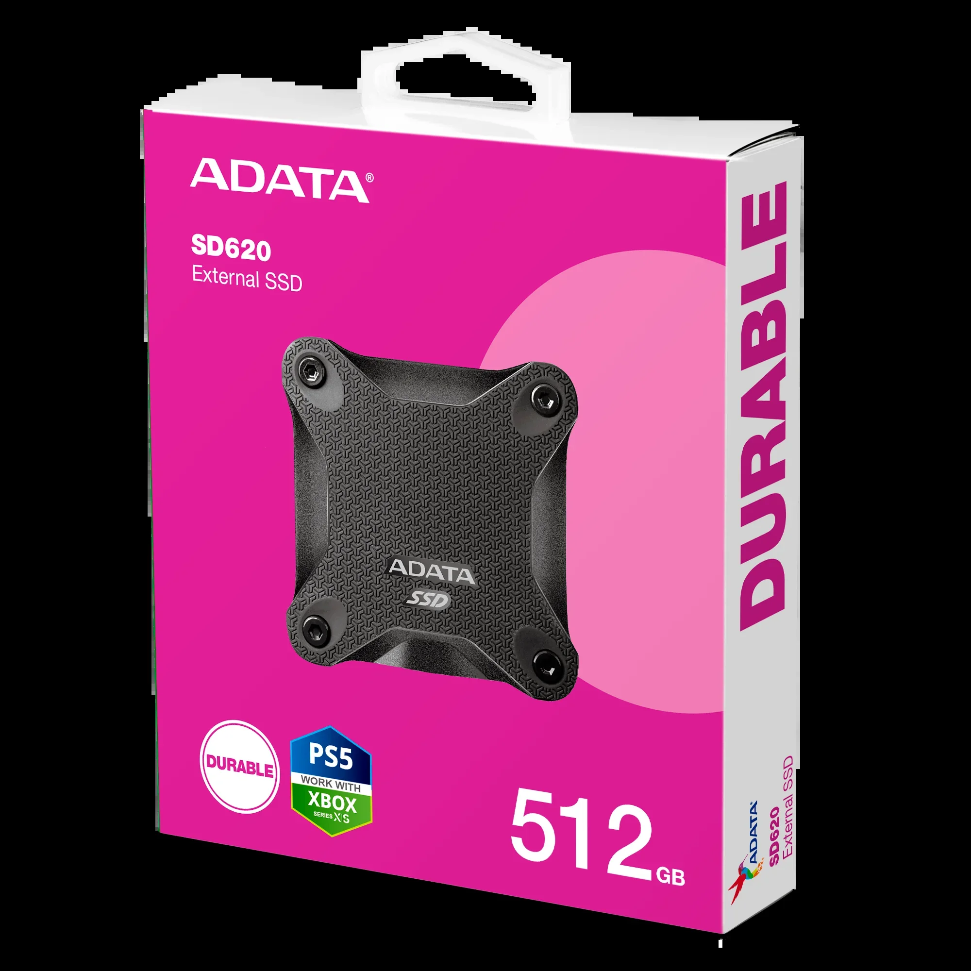 Твердотельный диск 2TB A-DATA SD620, External, USB 3.2, [R/W -520/460 MB/s] красный
