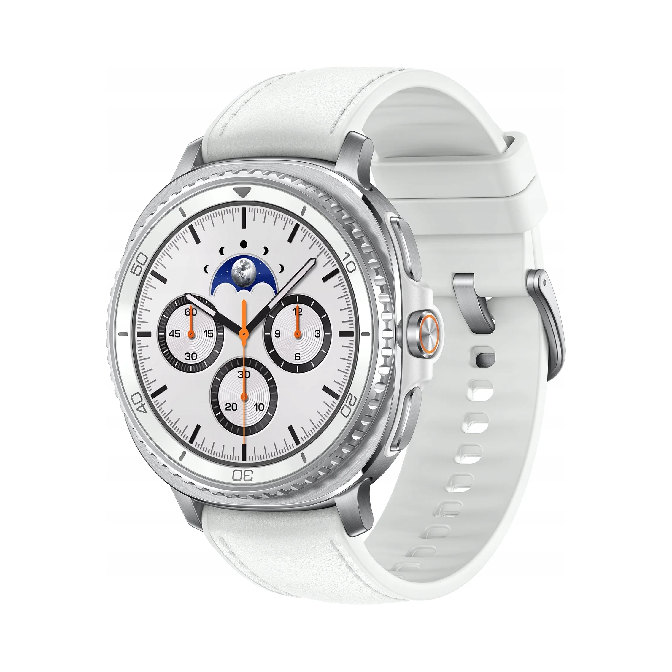 Смарт-часы Samsung Galaxy Watch 8 Classic 1.34" Super AMOLED корп.серебристый рем.белый (SM-L500NZWAMEA)