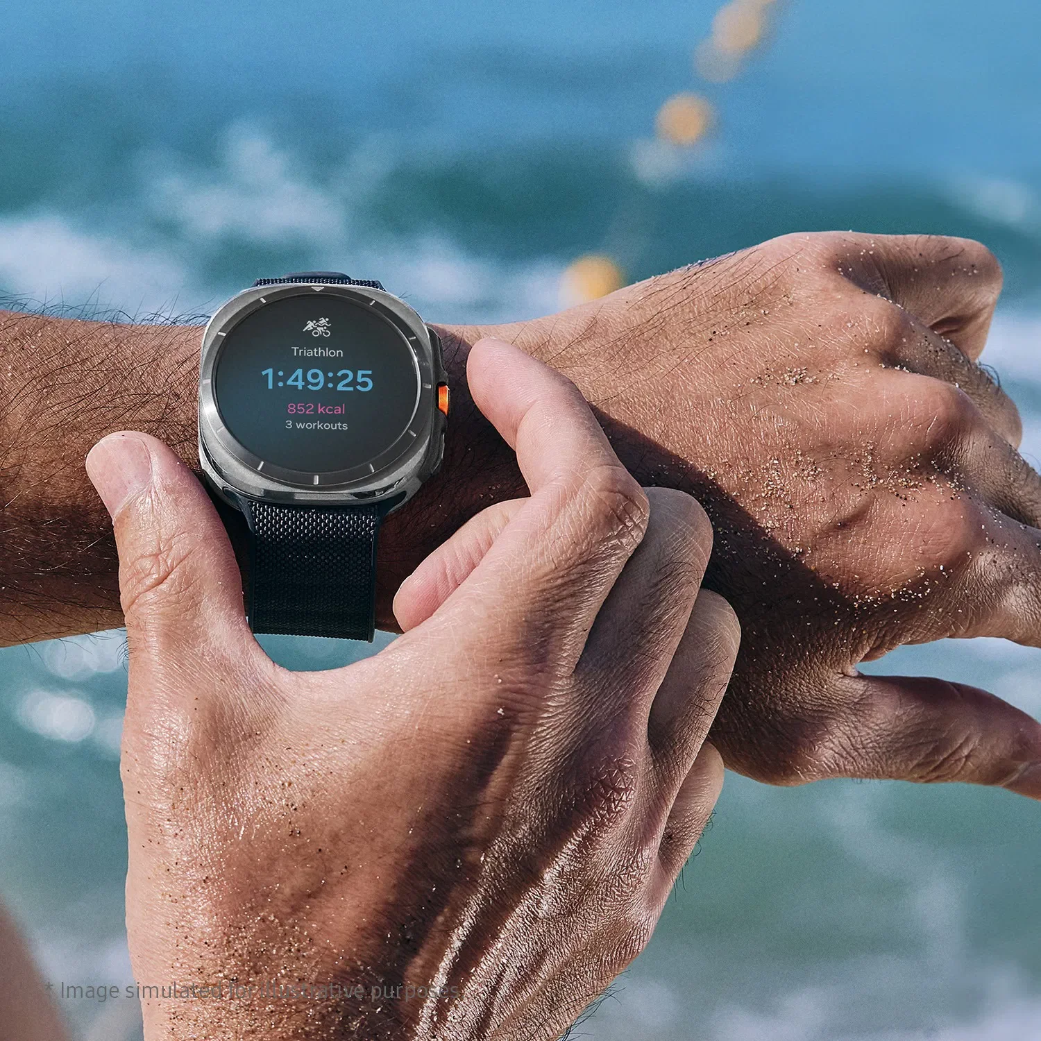 Смарт-часы Samsung Galaxy Watch Ultra LTE 47мм 1.5" AMOLED корп.серый рем.синий (SM-L705FZB1CAU)